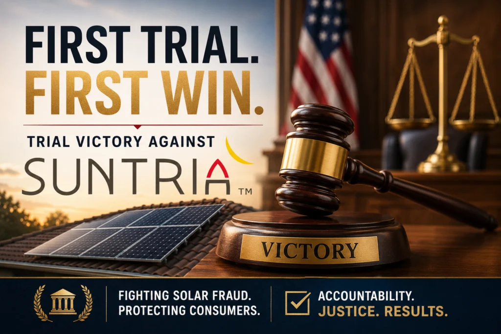 First Trial Result Against Suntria - Judge Awards Over $110,000